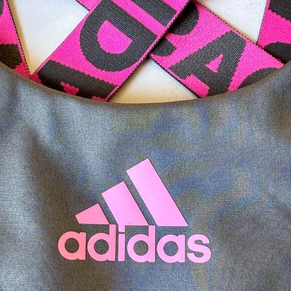 Nike Women's Dri-Fit Swoosh Sports Bra XXS Gray Black Medium Support New - Picture 4 of 9